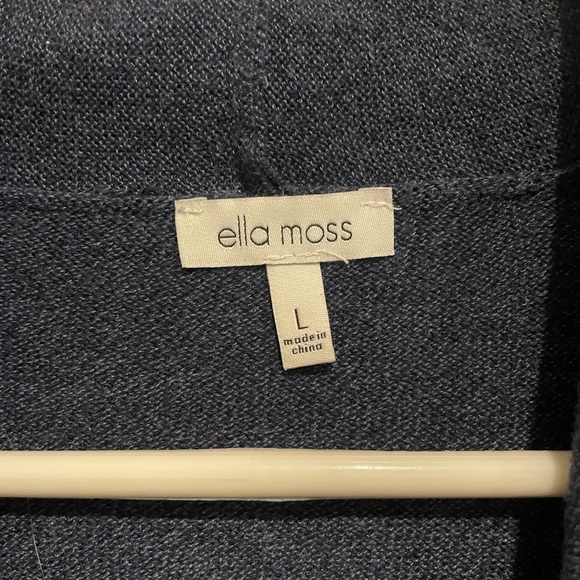 Navy Ella moss Open Cardigan Long line Size Large - Picture 3 of 5